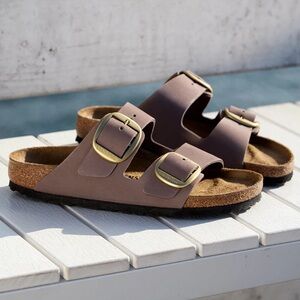 NWOT Birkenstock Arizona Big Buckle - Nubuck Leather in Faded Purple